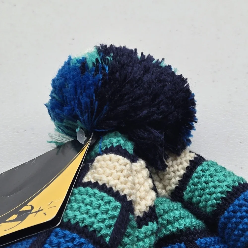 Smartwool Women Beanie OS Navy Blue Merino Wool Blend Knit Pom NWT